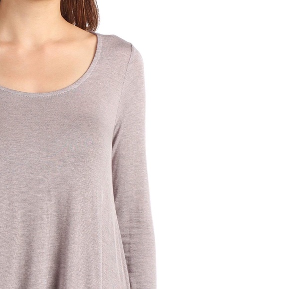 💥 SALE High Low Long Sleeve Drapey Tunic Dusty Lavender - Picture 4 of 4